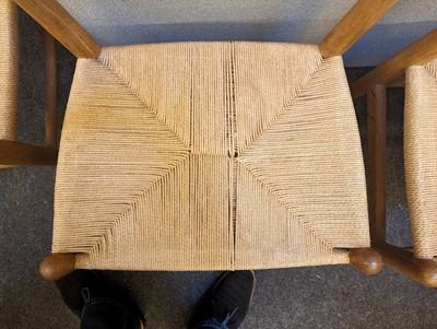 Lot 208 - A set of four Danish 'CH36' oak dining chairs