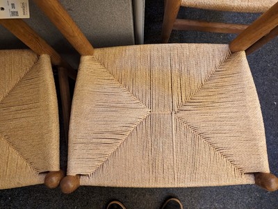 Lot 208 - A set of four Danish 'CH36' oak dining chairs