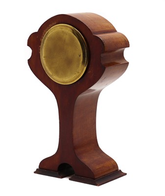 Lot 276 - An Art Nouveau inlaid mahogany balloon mantel clock