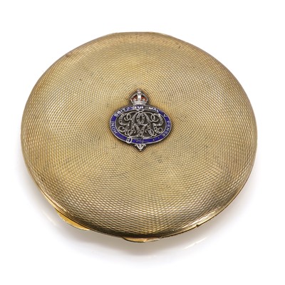 Lot 246 - A silver gilt powder compact, by Asprey