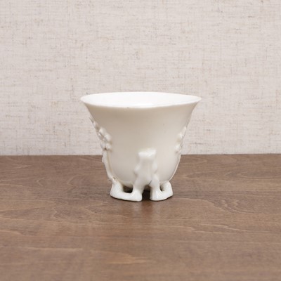 Lot 92 - A Chinese blanc de Chine libation cup