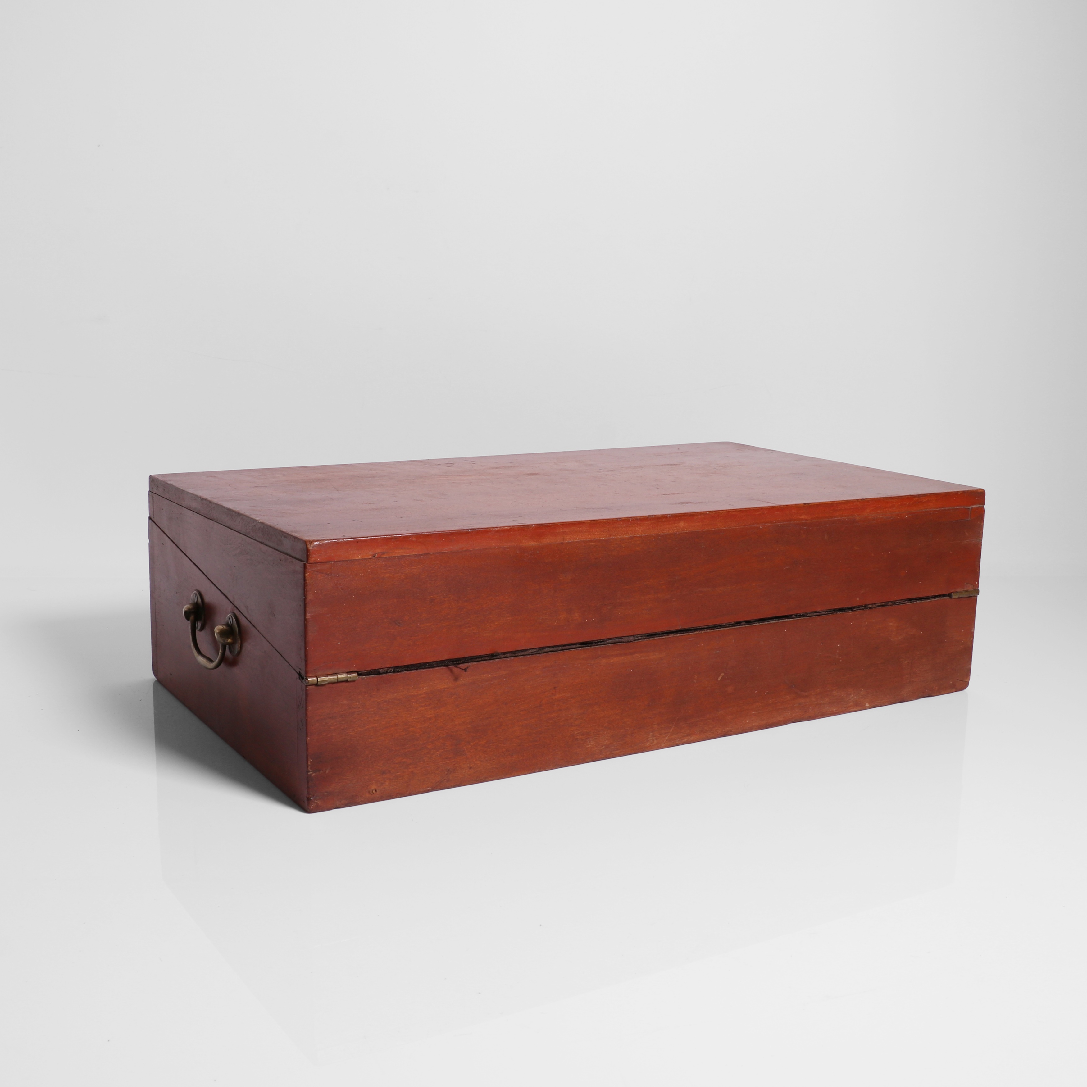 Lot 22 - An American cherrywood writing box,