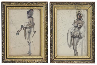 Lot 187 - A pair of erotic drawings