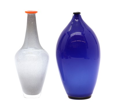Lot 205 - A Swedish silver lustre bottle vase