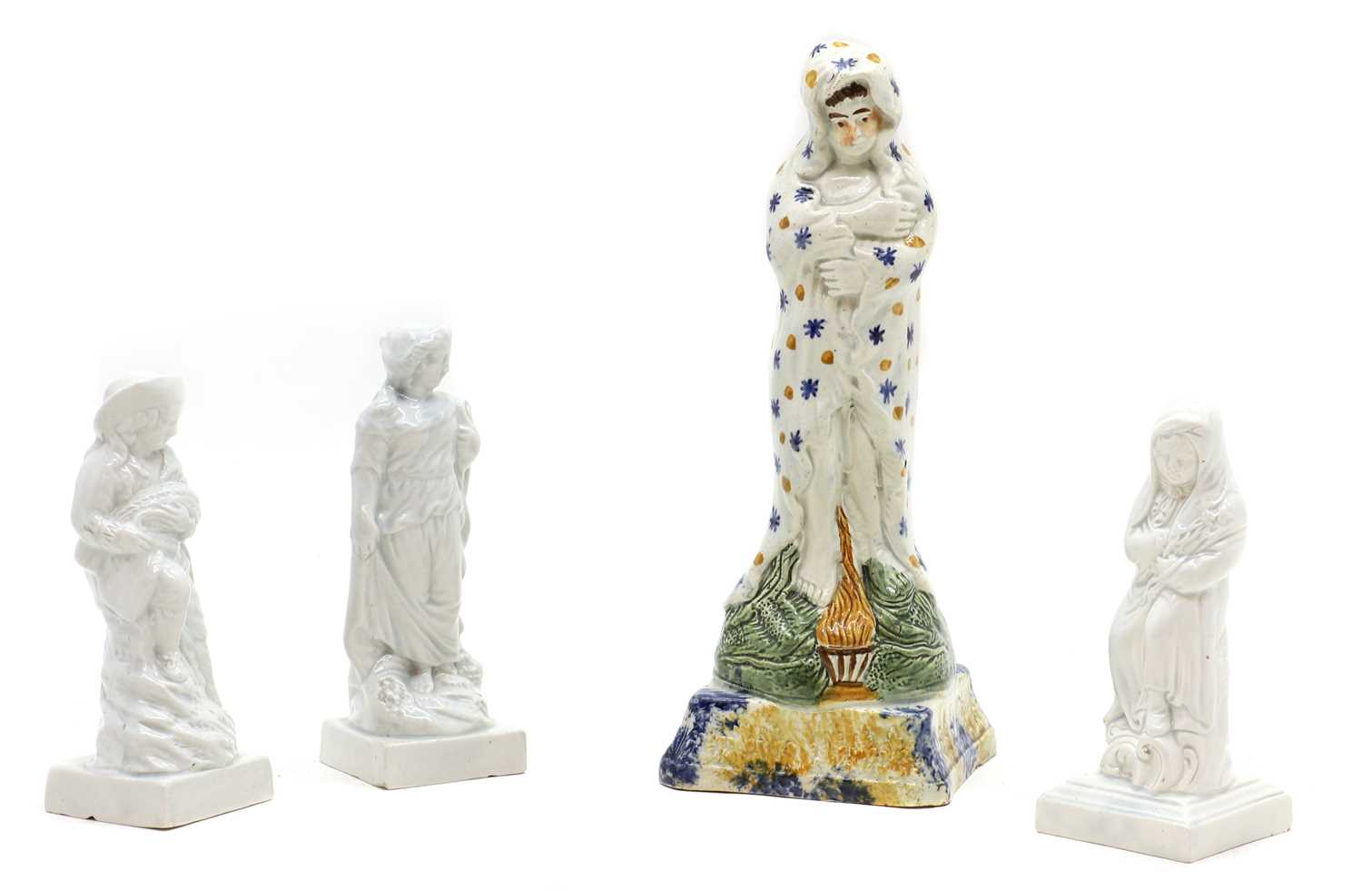 Lot 217 - A Staffordshire pearlware figure of 'Winter'