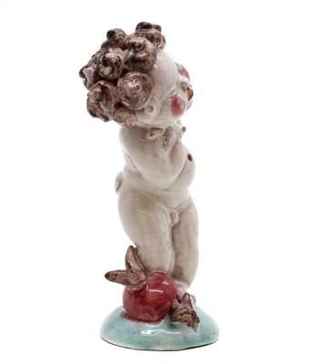 Lot 208 - An Austrian glazed terracotta figurine