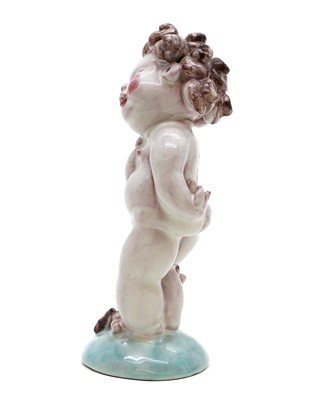 Lot 208 - An Austrian glazed terracotta figurine