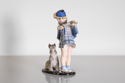 Lot 139 - An Austrian Goldscheider 'Komm Mit' figure group