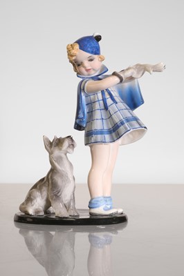 Lot 139 - An Austrian Goldscheider 'Komm Mit' figure group