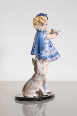 Lot 139 - An Austrian Goldscheider 'Komm Mit' figure group