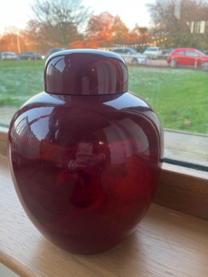 Lot 216 - A Bernard Moore flambe urn