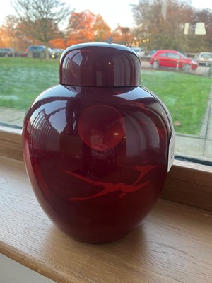 Lot 216 - A Bernard Moore flambe urn