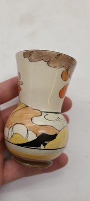 Lot 213 - A set of four Clarice Cliff miniature vases