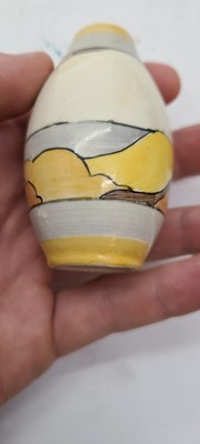 Lot 213 - A set of four Clarice Cliff miniature vases