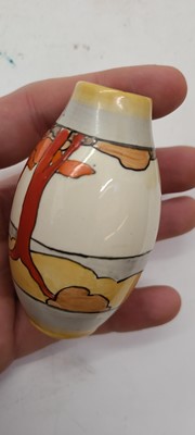 Lot 213 - A set of four Clarice Cliff miniature vases