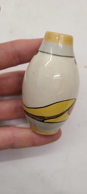 Lot 213 - A set of four Clarice Cliff miniature vases