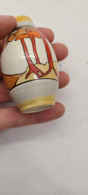 Lot 213 - A set of four Clarice Cliff miniature vases