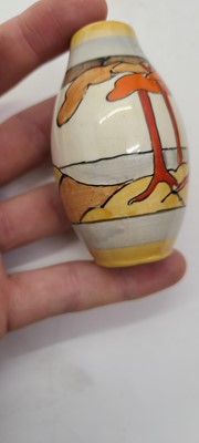 Lot 213 - A set of four Clarice Cliff miniature vases
