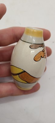 Lot 213 - A set of four Clarice Cliff miniature vases