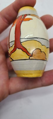 Lot 213 - A set of four Clarice Cliff miniature vases