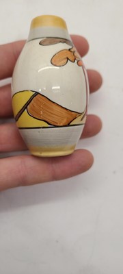 Lot 213 - A set of four Clarice Cliff miniature vases