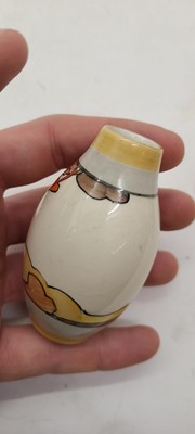 Lot 213 - A set of four Clarice Cliff miniature vases