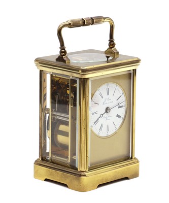 Lot 272 - A L'Epee brass carriage clock