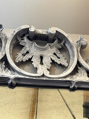 Lot 59 - A pair of George III-style painted wooden mirrors