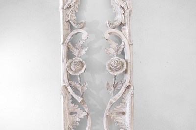 Lot 59 - A pair of George III-style painted wooden mirrors