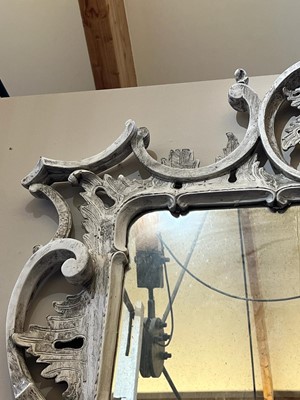 Lot 59 - A pair of George III-style painted wooden mirrors