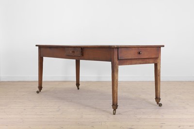 Lot 131 - A provincial sycamore farmhouse kitchen table
