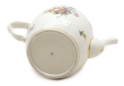 Lot 239 - A Bristol porcelain teapot