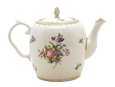 Lot 239 - A Bristol porcelain teapot