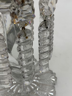 Lot 261 - A pair of Regency cut glass table lustres