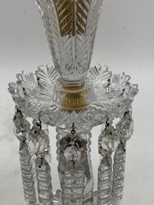 Lot 261 - A pair of Regency cut glass table lustres