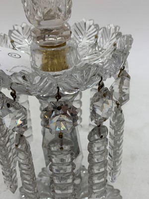 Lot 261 - A pair of Regency cut glass table lustres