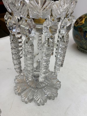 Lot 261 - A pair of Regency cut glass table lustres