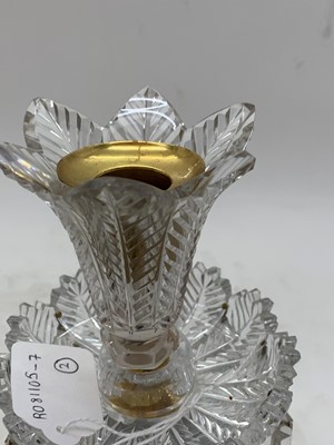 Lot 261 - A pair of Regency cut glass table lustres