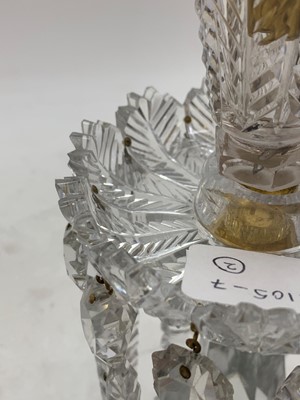 Lot 261 - A pair of Regency cut glass table lustres