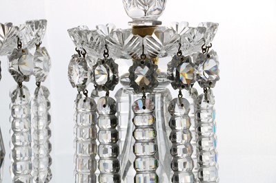 Lot 261 - A pair of Regency cut glass table lustres
