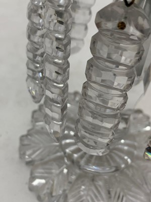 Lot 261 - A pair of Regency cut glass table lustres
