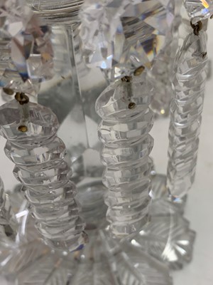 Lot 261 - A pair of Regency cut glass table lustres