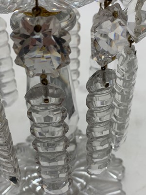 Lot 261 - A pair of Regency cut glass table lustres