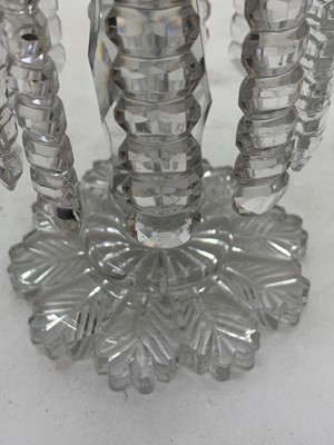 Lot 261 - A pair of Regency cut glass table lustres