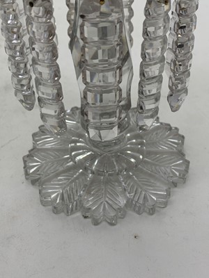 Lot 261 - A pair of Regency cut glass table lustres