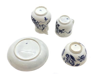Lot 230 - A small group of Worcester blue and white porcelain