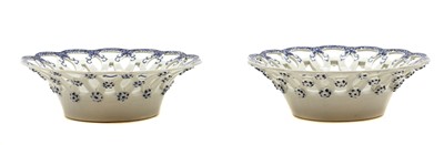 Lot 225 - A pair of Worcester porcelain baskets