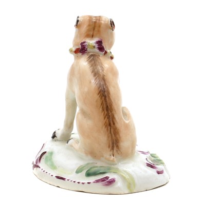 Lot 218 - A Derby porcelain pug