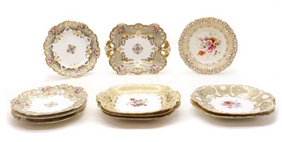 Lot 246 - A composed porcelain dessert service