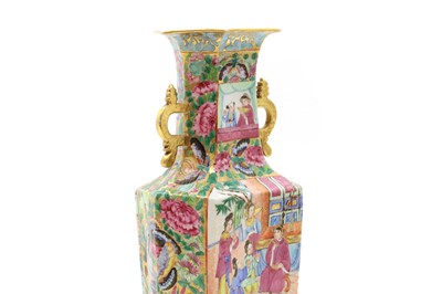 Lot 122 - A Chinese Canton famille rose vase